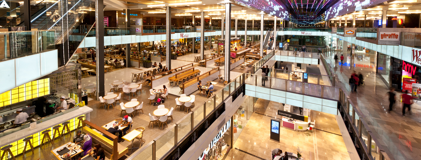 Inside view of Westfield Stratford City