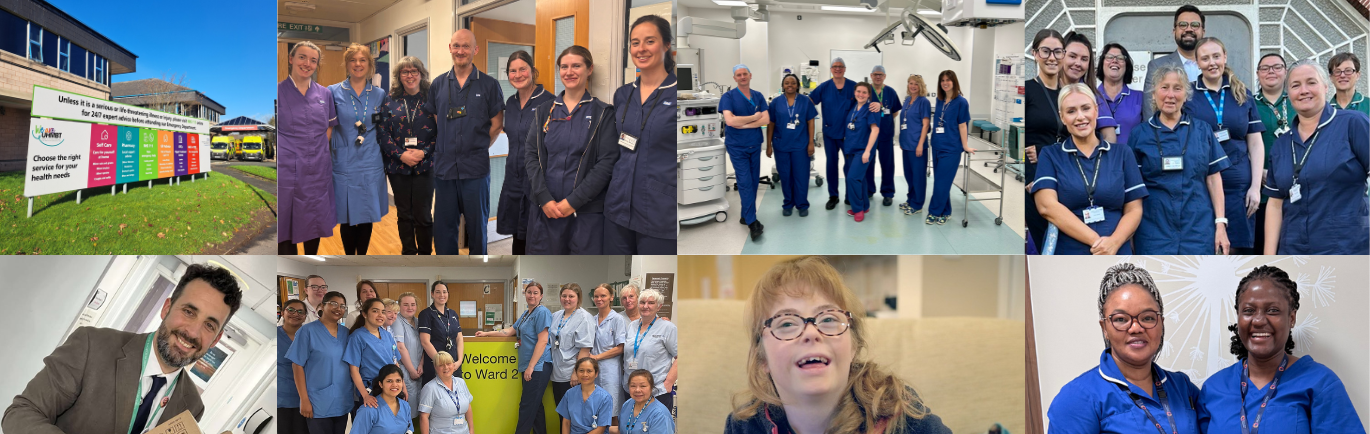 "Collage of colleagues and patients at University Hospitals of Morecambe Bay NHS Foundation Trust"