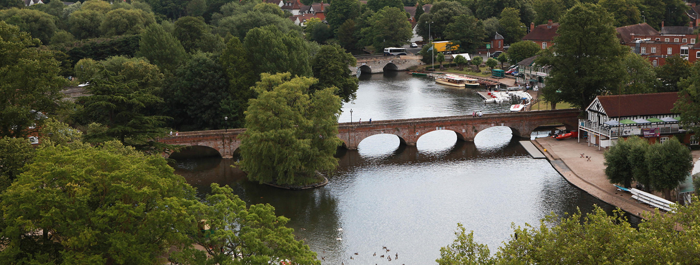 Bridge over river in Stratford