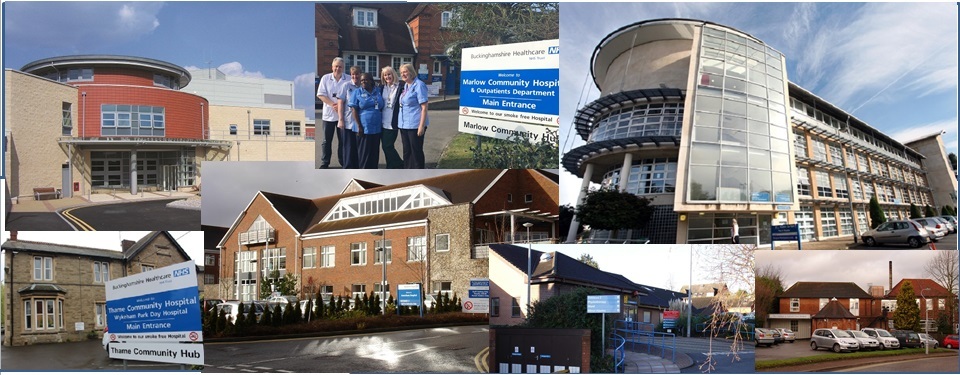 "Collage of all hospital sites"