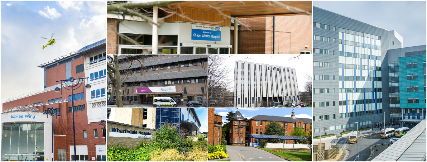 Image of different Leeds Teaching Hospital Sites