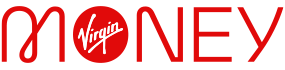 “Virgin Money logo featuring the word ‘MONEY’ in red uppercase letters, with the ‘O’ replaced by a red circle containing the white Virgin signature.”