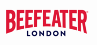 "Beefeater London logo in red and black print against a white background"