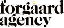 "Black writing on a white background saying Forgaard Agency"