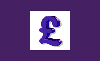 Purple coloured pound sign