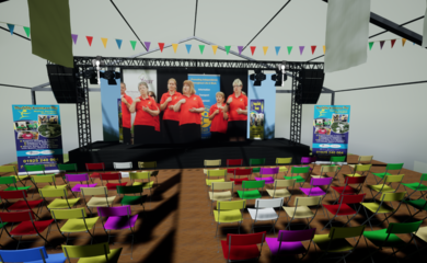 Virtual event site and marquees at the 2020 Disability Awareness Day.