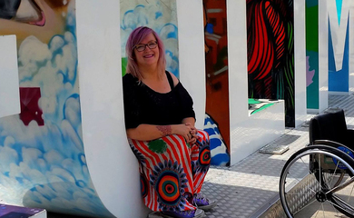 Emily with wheelchair