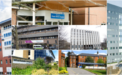 Image of different Leeds Teaching Hospital Sites